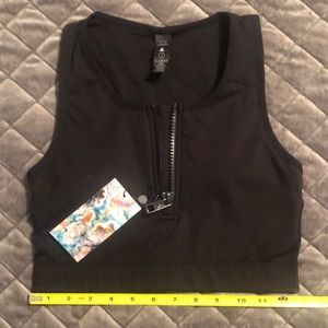 Balance Athletica black zipper sports bra. Size small